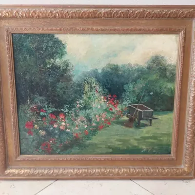 FRAMED LANDSCAPE OIL PAINTING 