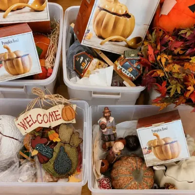 HUGE MYSTERY LOT OF FALL DECOR 