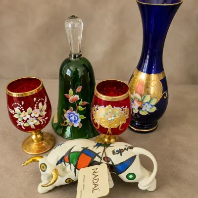 ITALIAN-MADE GLASS AND A SPANISH BULL