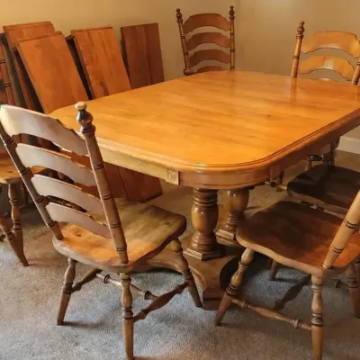 DINING TABLE AND CHAIRS 