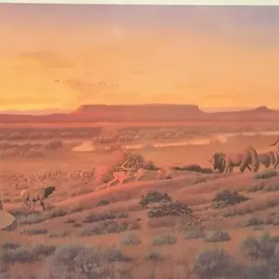 LIMITED EDITION SIGNED PRINT- "CHARLIE RUSSELL'S MONTANA-NOW & FOREVER" BY WAYNE DOWDY 