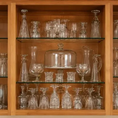 GIANT LOT OF GLASSWARE 