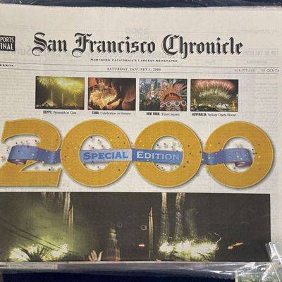 Sale Photo Thumbnail #114: 9 pc 1st Edition keepsake millennial newspapers