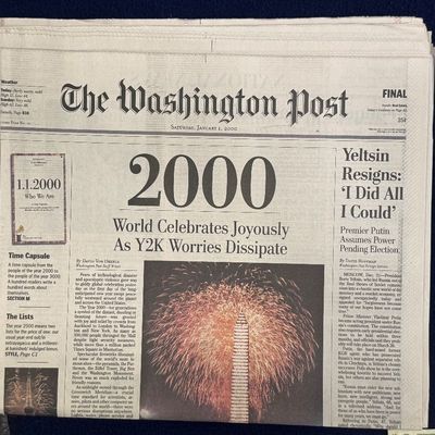 Sale Photo Thumbnail #117: 9 pc 1st Edition keepsake millennial newspapers