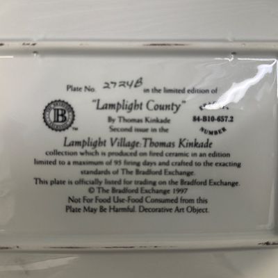 Sale Photo Thumbnail #73: 3 pc set Thomas Kinkade plates. Perfect condition. No chips or scratches