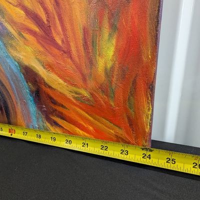 Sale Photo Thumbnail #3: Canvas wall hanging in excellent condition. 
20”Hx24”W