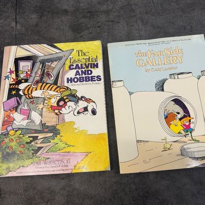 Sale Photo Thumbnail #33: Calvin and Hobbs and Far Side Comic Book 2 pc set. Excellent condition