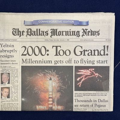 Sale Photo Thumbnail #120: 9 pc 1st Edition keepsake millennial newspapers
