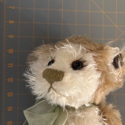 Sale Photo Thumbnail #211: Annette Funicello bear ""Carmel and Cream" with long lashes.