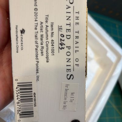 Sale Photo Thumbnail #261: "The Trail of Pained Ponies ""Autumn Cornucopia"" boxed"  Good. Condition, no chips. 8”Hx7”W