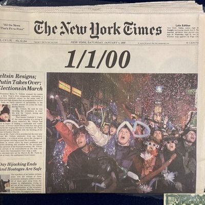 Sale Photo Thumbnail #116: 9 pc 1st Edition keepsake millennial newspapers