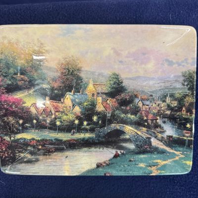 Sale Photo Thumbnail #72: 3 pc set Thomas Kinkade plates. Perfect condition. No chips or scratches