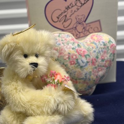 Sale Photo Thumbnail #161: Annette Funicello Bear with Heart 17" high"