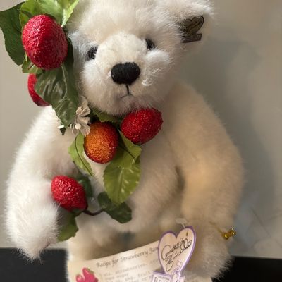 Sale Photo Thumbnail #206: Annette Funicello Strawberry bear with recipe. No box, 9”