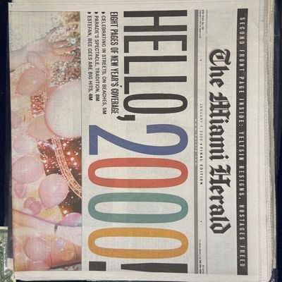 Sale Photo Thumbnail #122: 9 pc 1st Edition keepsake millennial newspapers