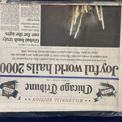 Sale Photo Thumbnail #115: 9 pc 1st Edition keepsake millennial newspapers
