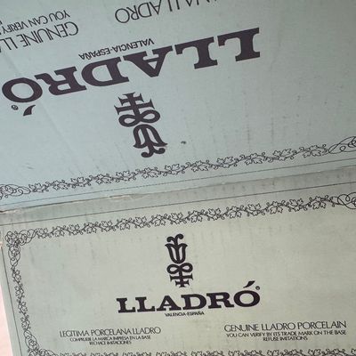 Sale Photo Thumbnail #225: "Lladro ""Blustery Day"" #5.588 boxed" Like new condition, no chips or flaws