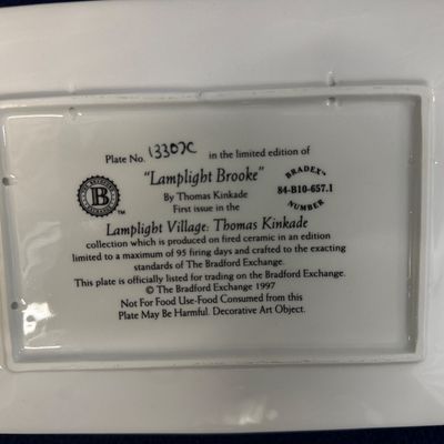 Sale Photo Thumbnail #75: 3 pc set Thomas Kinkade plates. Perfect condition. No chips or scratches