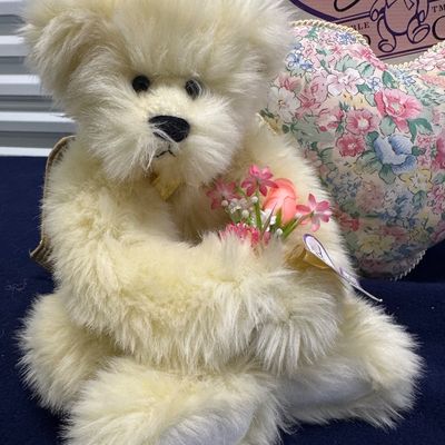 Sale Photo Thumbnail #162: Annette Funicello Bear with Heart 17" high"