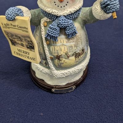 Sale Photo Thumbnail #61: Thomas Kinkade 4 pc Snowman and 1 Angel figurine
