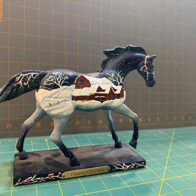 Sale Photo Thumbnail #254: "The Trail Of Painted Ponies "" Country Christmas"" boxed". Good condition, no chips