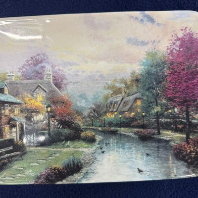 Sale Photo Thumbnail #74: 3 pc set Thomas Kinkade plates. Perfect condition. No chips or scratches