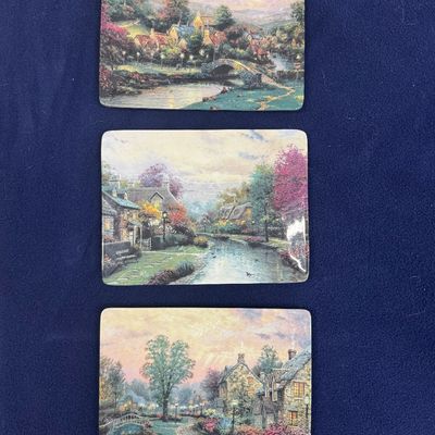 Sale Photo Thumbnail #71: 3 pc set Thomas Kinkade plates. Perfect condition. No chips or scratches