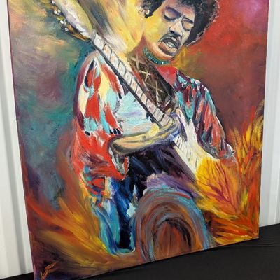 Sale Photo Thumbnail #2: Canvas wall hanging in excellent condition. 
20”Hx24”W