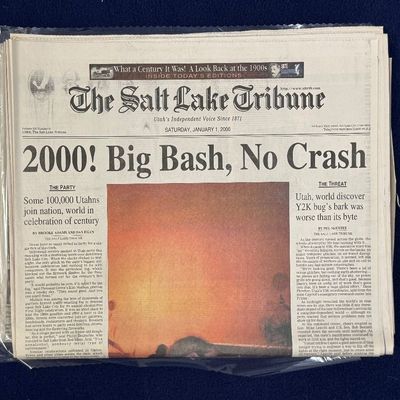 Sale Photo Thumbnail #123: 9 pc 1st Edition keepsake millennial newspapers