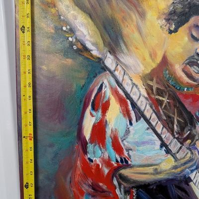 Sale Photo Thumbnail #4: Canvas wall hanging in excellent condition. 
20”Hx24”W