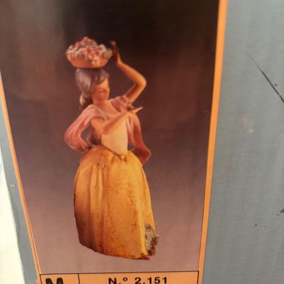 Sale Photo Thumbnail #214: 1970 Lladro "Florista camminante y pajarito" boxed". Like new no chips or flaws