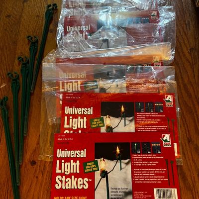 Sale Photo Thumbnail #125: Weather resistant outdoor lights with stakes and light bulbs.  Available 325 feet.