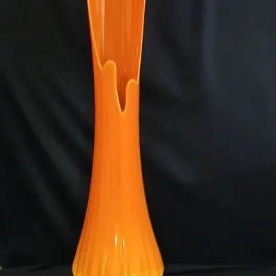 Large MCM Orange Swung Vase 