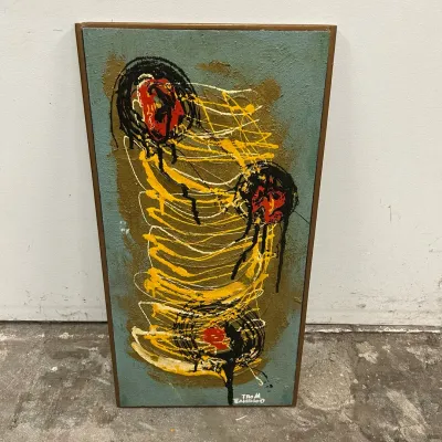 “Spider Web” Painting By Mort Goldblatt Local Artist