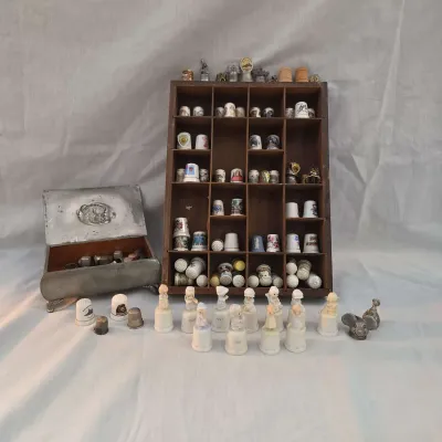 Thimble Collection with Shadow Box