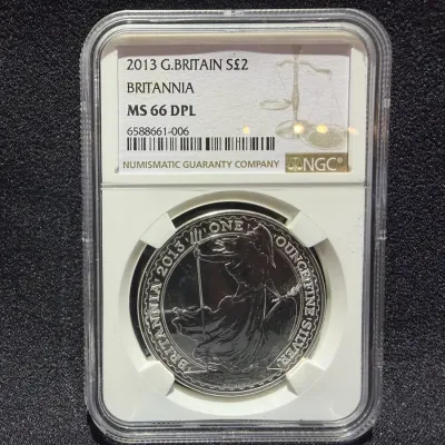 2013 Great Britain 1oz Pure Silver MS-66 “Proof Like” Graded By NGC