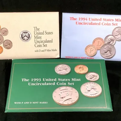1992, 1993, 1994- P & D U.S. Mint Sets, All Original Sets
