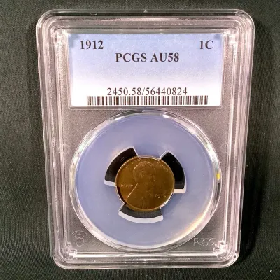 1912-P Lincoln Wheat Cent High Grade All-58 By PCGS