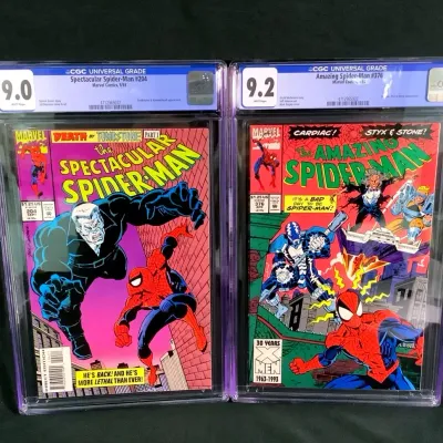 (2) 1993 Spider-Man Comics, Both High Grade By CGC