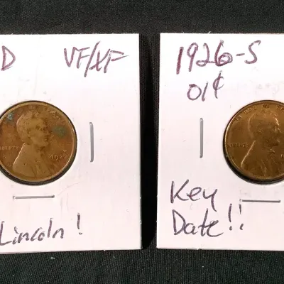 1922-D & 1926-S Key Dates, Lincoln Cents, Better Grades
