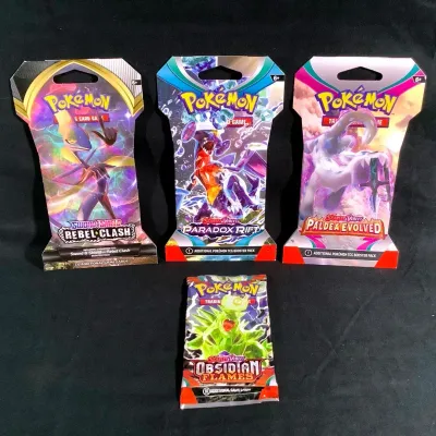 (4) Different Pokemon Sealed- New Booster Packs, Never Opened 