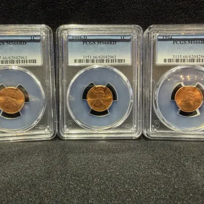 1994-p, 1998-d, 1999-d High Grade Uncirculated Lincoln Cents