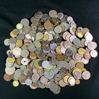Over 5lbs Of Old Foreign Coins
