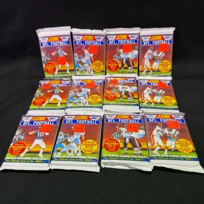 (12) Factory Sealed 1991 Score Football Packs Never Been Opened 