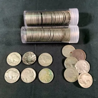 (2) Rolls (80) Buffalo Nickels