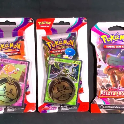 (3) Different Pokemon Scarlet & Violet Booster Packs, All Factory Sealed, Never Opened 