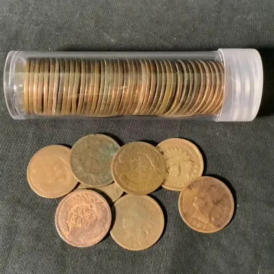 1 Roll (50) Indian Head Cents