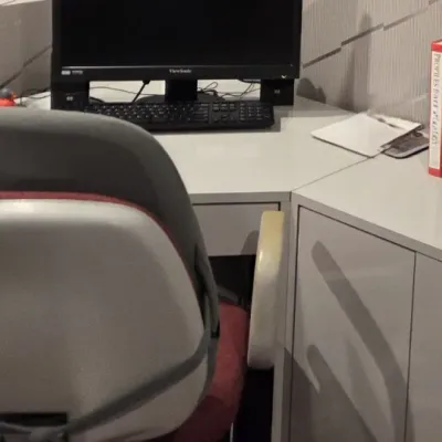 Modular corner desk with chair