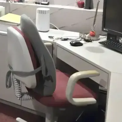 Modular corner desk with chair