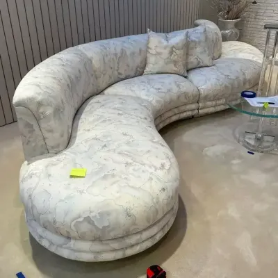 Large modern curved sectional sofa